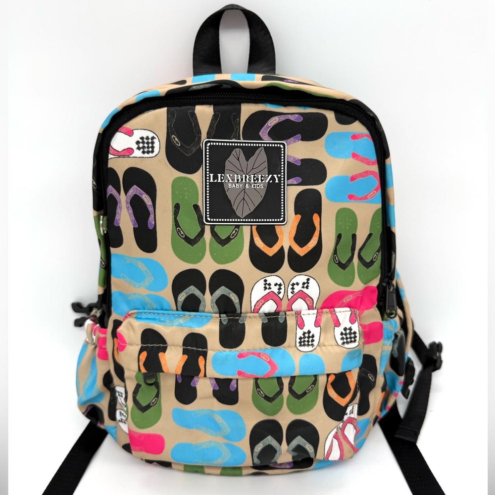 LexBreezy Hawaii Slipper Flip Flop Baby & Kids Collection Backpack